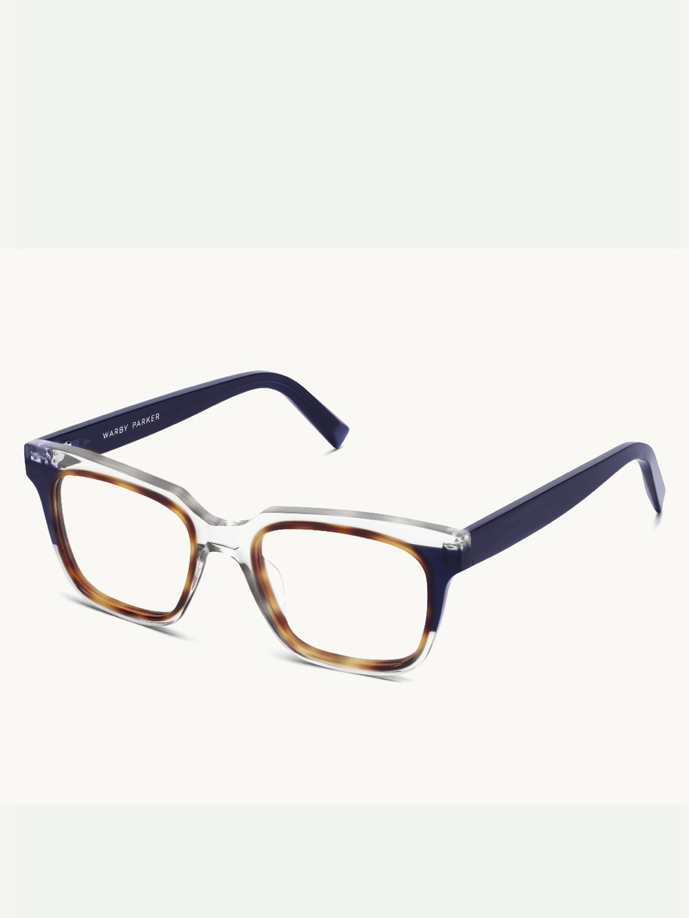 Warby Parker Winston Frame - Crystal with Inlet Crystal and Oak Barrel